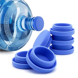 JEWUNO - Tapas de repuesto de silicona, paquete de 6, tapas para jarra de agua de 5 galones, a prueba de fugas, aptas para botellas de 2....