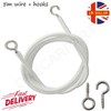 Parlex 5m White Net Curtain Wire Cord For Straight &