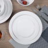 DoDoware Melamime Dinnerware Sets,White Dish Set for 4, 12 Pieces