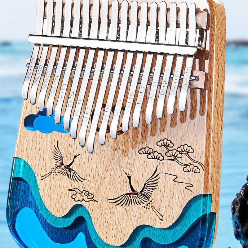 Portable Thumb Piano Multiple Tones Mini Resin Kalimba Finger Plucked
