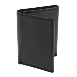 AG Wallets RFID Blocking Wallet for Men - Trifold Minimalist Slim Wallet with 10 Credit Card Slots & 3 Side Slots - 100% Genuine Leather Travel Wallet - Secure Compact Wallet - Black