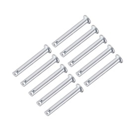 sourcing map Single Hole Clevis Pins,5mm x 35mm Flat Head Zinc-Plating Steel 10 Pcs