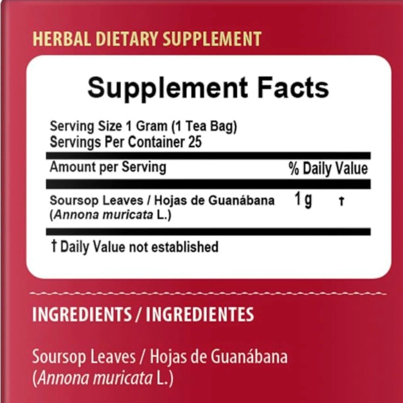 Hanan Graviola Loose Leaf Herbal Tea 1.4oz Soursop Leaves -