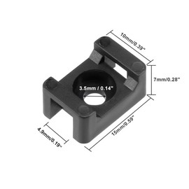 TA-VIGOR Nylon-Kabelbinder-Halterung, 5,2 mm Sattelbefestigung, Drahthalter, Kabelbinder, verstellbarer Kabelbinderhalter mit Selbstverriegelung für Draht- und Kabelordnung, Schwarz, 52 Stück