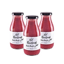 Hawkshead Hot Beetroot Ketchup | 3 x 285g Jars | Rich Beetroot with Horseradish & Chilli Kick | Vegetarian, Gluten-Free