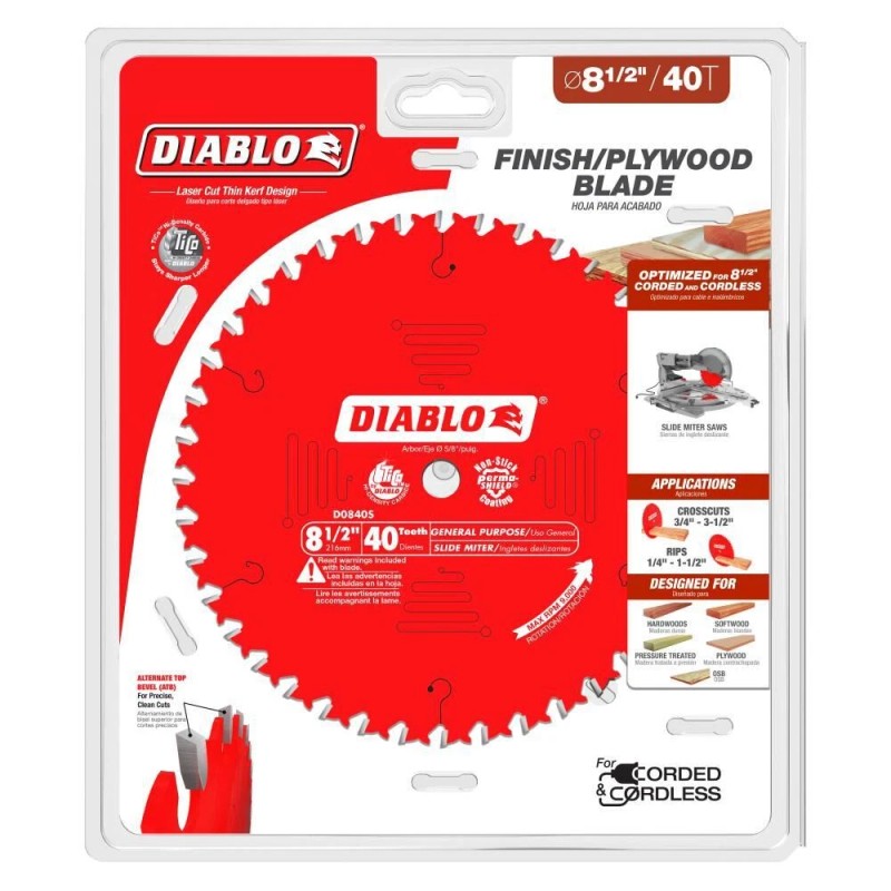 Diablo Tools 8 1/2 Inch X 40 Tooth General Purpose