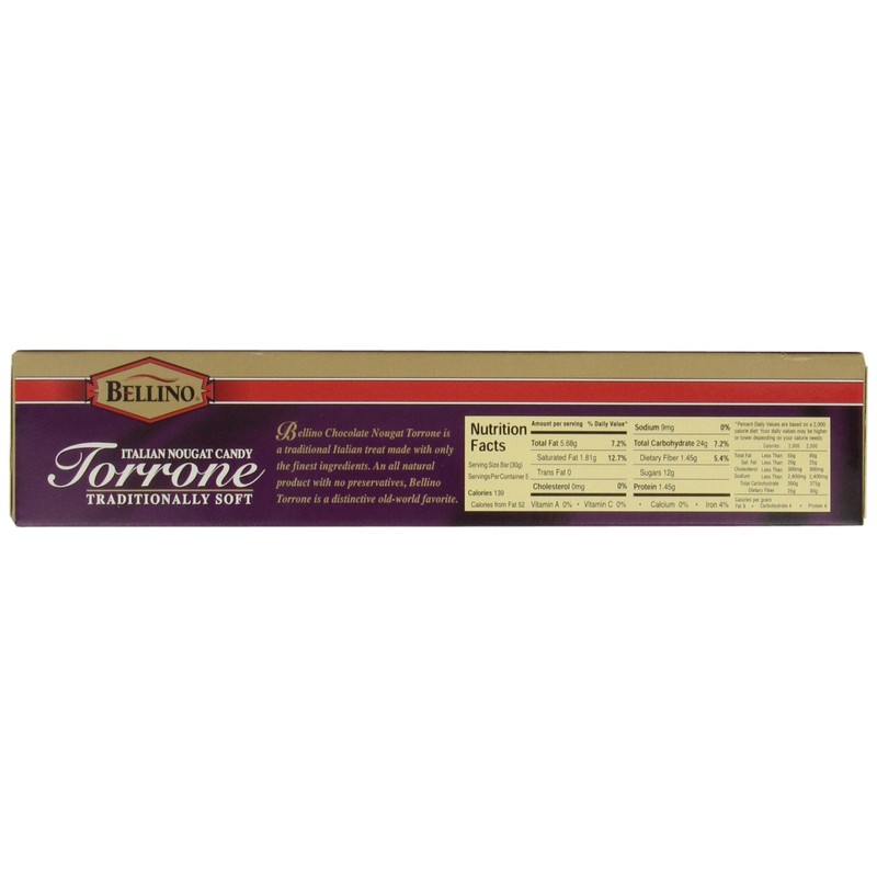 Bellino Chocolate Torrone, 5.3 Ounce (Pack of 12)
