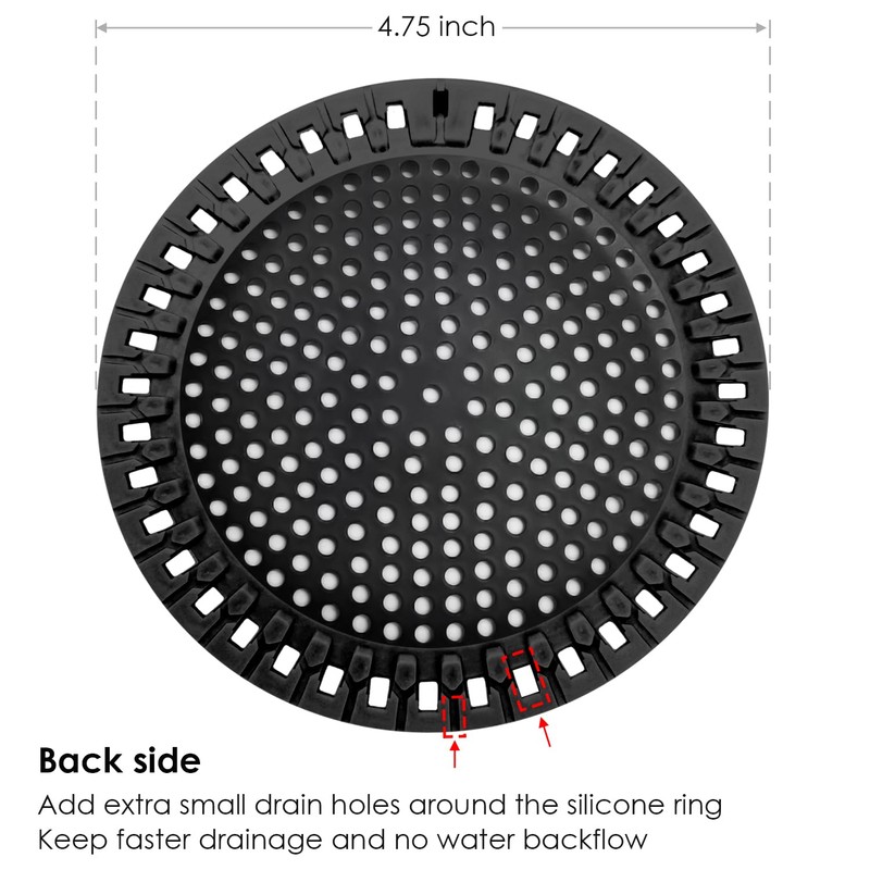 Huntonry Hair Catcher Shower Drain, Shower Drain Cover Strainer, Bathtub