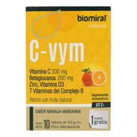 C-vym Polvo Efervescente C/10 Sobres (vitamina C) Sabor Naranja