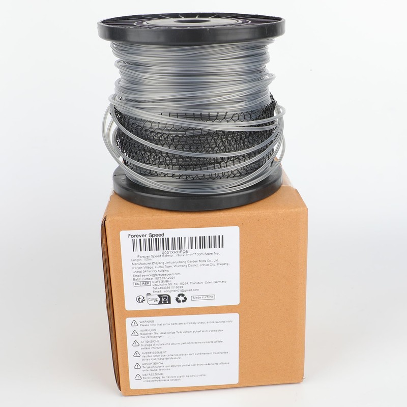 Forever Speed String Grass Trimmer Lines Black Grey 2.4 mm