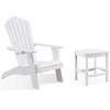 Pslivam Outdoor Side Table, 15.6" Poly Lumber Adirondack Side Table,