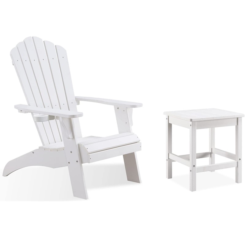 Pslivam Outdoor Side Table, 15.6" Poly Lumber Adirondack Side Table,