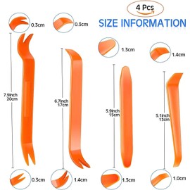 AYMBH 4PCS Trim Removal Tool, Car Trim Removal kit, Tool Kits for Car Radio Door Dashboard Installation, Plastic Pry Tool, Automotive Panel Dash Interior Accessories, Repair Mechanic Bar Scraper