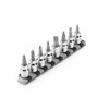 TEKTON 3/8 Inch Drive Phillips/Slotted Bit Socket Set with Rail,