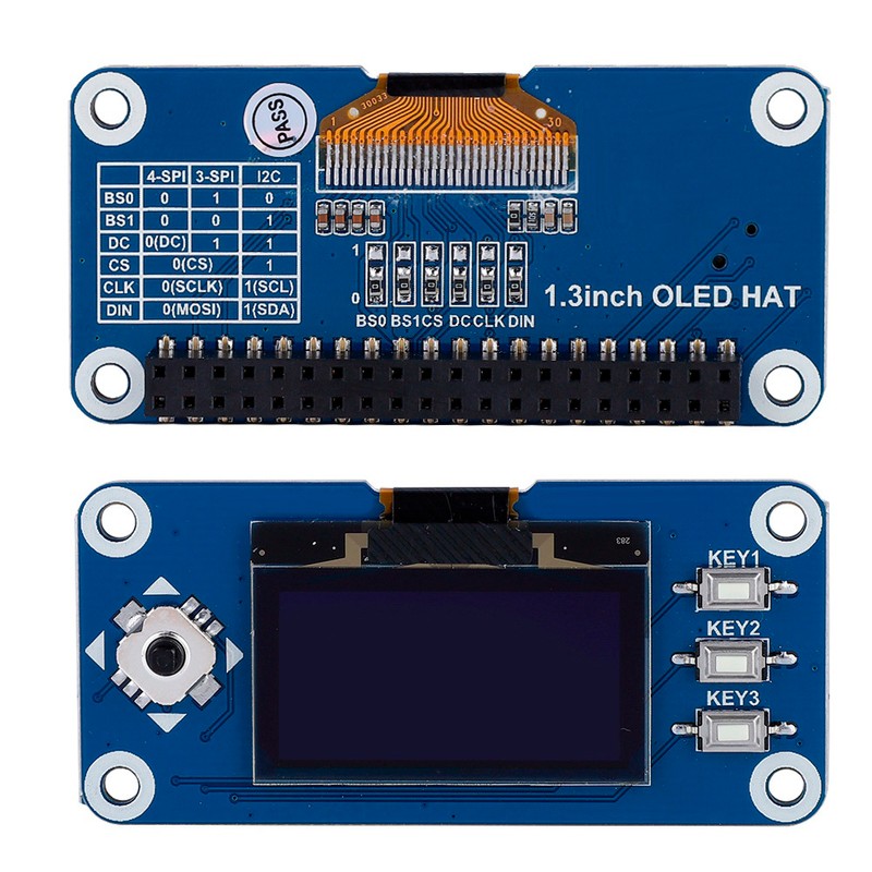 1.3 inch OLED Display HAT Expansion Board For Raspberry Pi
