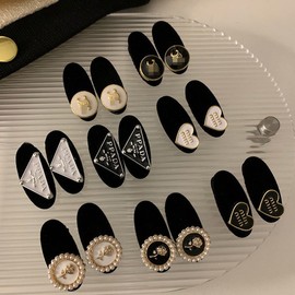 Mini Hair Claw Clips & Classic Hairpins - Black Velvet, Lettered & Scented Accents One Size/Black Mint (Single) 20ea