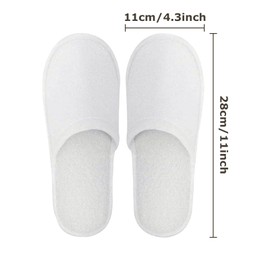 Jenngaoo Disposable Slippers, 20 Pairs Non-Slip Disposable Slippers, Unisex Slippers for Hotel, Spa, Home, Travel, White, White, 9 EU