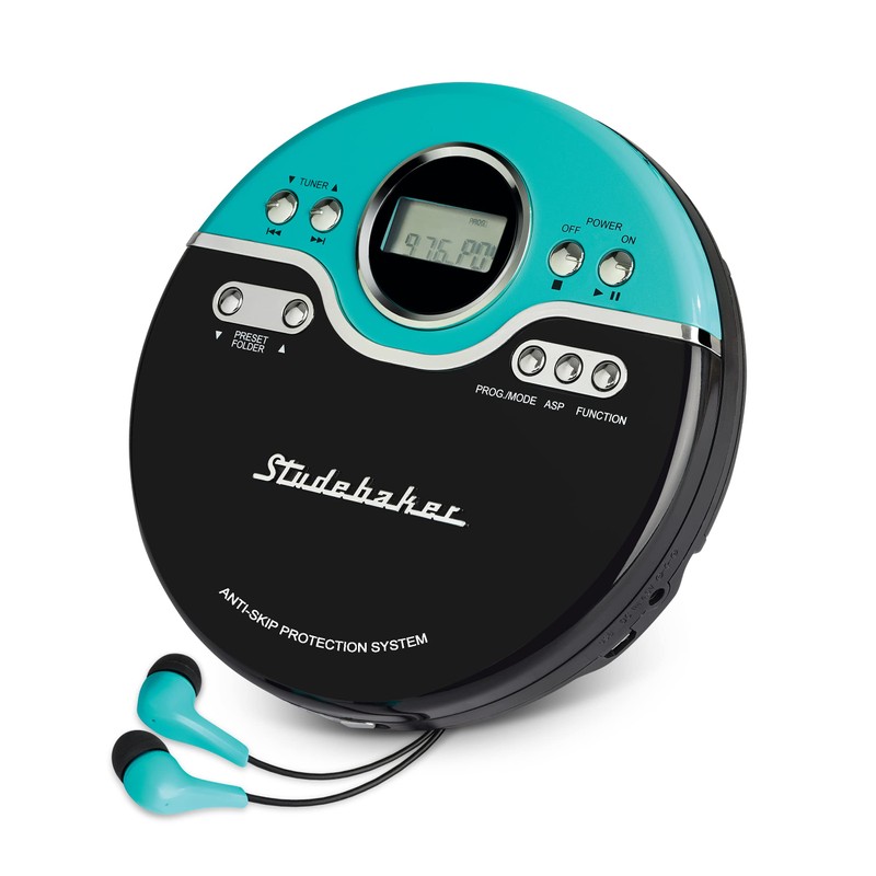 Studebaker Retro Portable CD Player | CD-R/RW MP3 Playback |