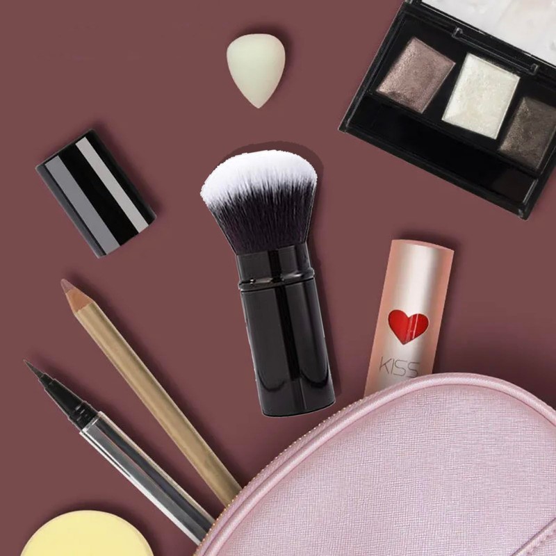 Kabuki Makeup Brush Portable Powder Brush Retractable Makeup Brushes Soft