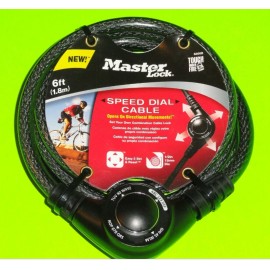Master Lock (1) Master Lock 8300D Cable Bike Lock 6 FT. Set Your Own Combination Speed Dial