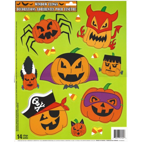 Jack-O-Lanterns Halloween Window Clings