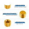 Brass Pipe Fitting,Hex Countersunk Plug,SAFYY 1/8" NPT Plug Male Pipe
