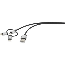 Renkforce 3-IN-1 KABEL LIGHTN/MIC/C 0,5M