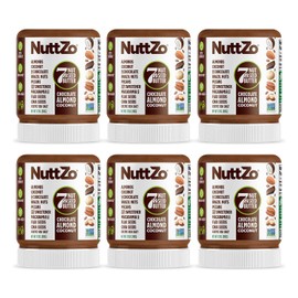 NuttZo Coconut Almond Dark Chocolate Keto Mixed Nut and Seed Butter | 7 Nuts & Seeds Blend, Keto-Friendly, Gluten-Free, Vegan, Kosher | No Added Sugar or Oil | 4g Net Carbs | 12oz Jar (Pack of 6)