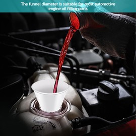 60 Pcs Disposable Engine Oil Funnelsm, Paper Cone Oil Funnel, Automobile Fuel Funnel Dispenser, Oil Funnel Storage Rack for Engine Oil