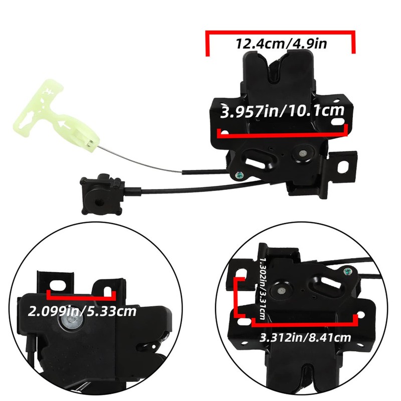 SEBLAFF Rear Tailgate Trunk Deck Lid Latch Lock Actuator w/Cable