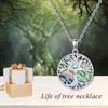 YAFEINI Tree of Life Necklace 925 Sterling Silver Chakra Lotus