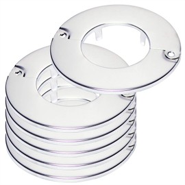 Floor and Ceiling Plate Split Flange, Fits 1-1/2 Inch IPS Galvanized Pipe or 2 Inch Copper Pipe, Chrome Finish (Pack of 6)