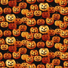 Henry Glass Haunted Village 2803 99 Black Jack-O-Lantern