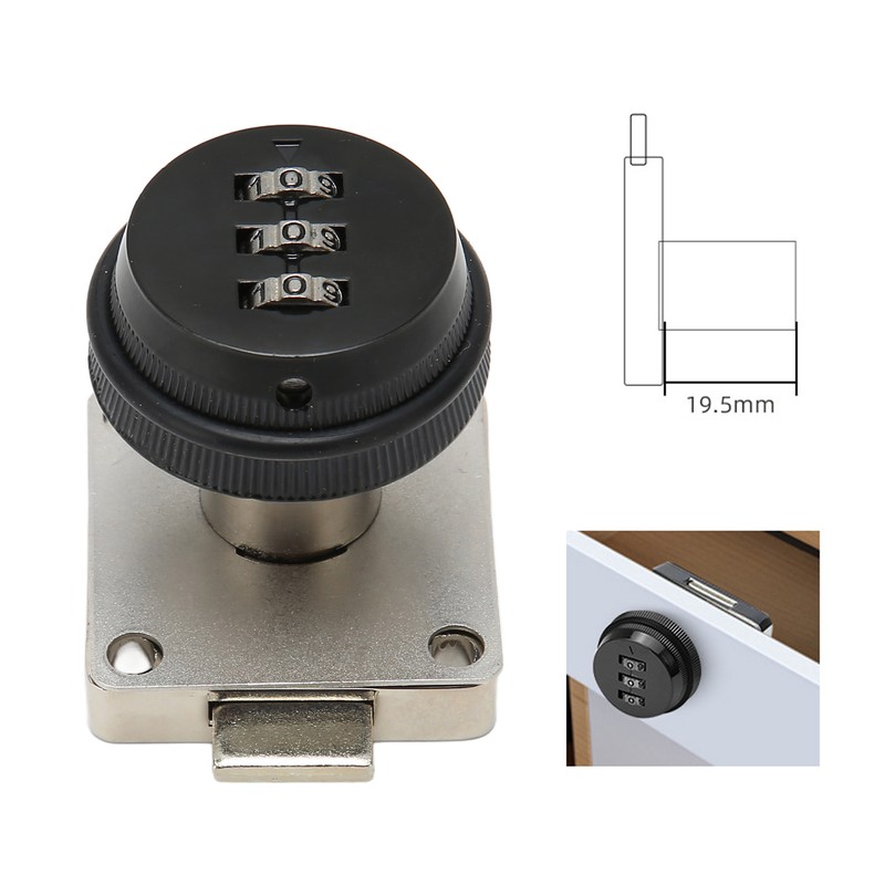 Combination Cam Lock Zinc Alloy Keyless Password Drawer Lock for