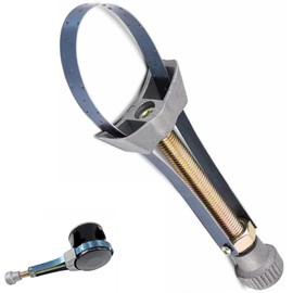 Oil Filter Wrench with Metal Strap, Belt Wrench for Removal, Oil Filter Removal Tool Strap, Adjustable Adjustable Oil Filter Removal Tool for Oil, Car, Truck, 60 mm to 120 mm