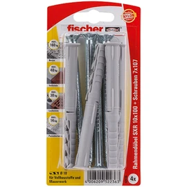 Fischer 52236 10 x 100 mm SXR T K Frame Fixing - Multi-Colour (4-Piece)