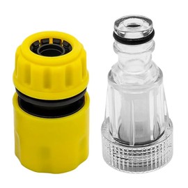 2.5" x 1.25" Quick Connect Pressure Washer Garden Hose Adapter PW909103K Replace for Pressure Washer Parts/Quick Connect Garden Hose Adapter, 3/4” BSP Threading, Yellow