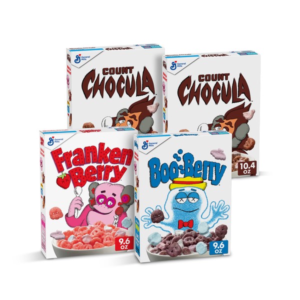 General Mills Cereal Monsters Cereal 4 Count (Franken Berry, Boo