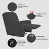 Easy-Going Stretch Recliner Chair Sofa Slipcover Washable Dark Gray
