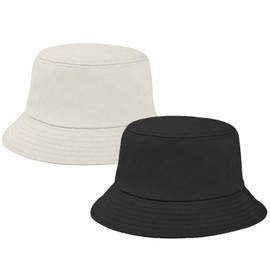 NHTJTHE 2 x Visor Cap, Breathable and Sweat-Absorbing Summer Cap with Sun Visor, Unisex, Adjustable, Fashion Peaked Cap Men and Women (1 Black + 1 White), d, M