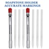 2 Soapstone Holders Round with 6 Refills Soapstone Pens for