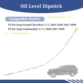 Getfarway Engine Oil Level Dipstick 53021858AD Compatible with Jeep Grand Cherokee 2005-2008 / Commander 2006-2008 HEMI Replace 53021858AC 53021858AI Gauge Rod