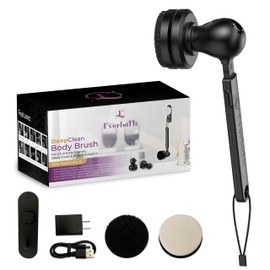 EverBath Smart Electric Shower Brush – Waterproof, LED Display, Adjustable Spin & Vibration Modes, Extendable Arm, Anti-Slip Design, Type-C Port, 2 Brush Heads,15 Showers Per Charge, Hanger & Charger