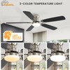 Sofucor 52 Inch Modern Flush Mount Ceiling Fan with Light