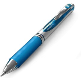 Pentel EnerGel XM BL77 - Retractable Liquid Gel Ink Pen - 0.7mm - 54% Recycled - In Pillow Packaging - Pack of 3 - Sky Blue