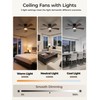 52 Inch Flush Mount Ceiling Fan with Lights, APP Control,