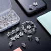 JIHUOO 100 Pcs Star Shaped Push Pins Clear Plastic Thumb