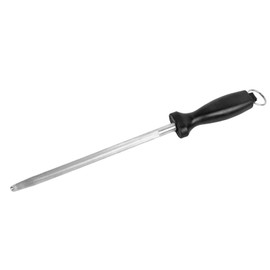 Knife Sharpening Steel Fine Groove Sharpener Rod Round 8in for Home Kitchen Pork Stall