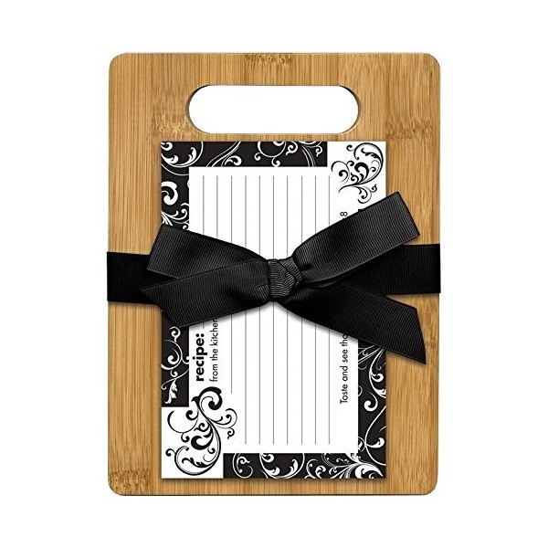Brownlow Gifts Brownlow Gifts Bamboo Cutting Board Gift Set with Scripture, Black and White, Black/White