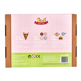 jackinthebox The Little Chef Food Crafts for Girls and Boys | Ages 6 7 8 9 10 Years | Beautiful Birthday Gift | Includes Pizza Pouch, DIY Donut Coasters, and Fridge Magnets (Little Chef 3-in-1)